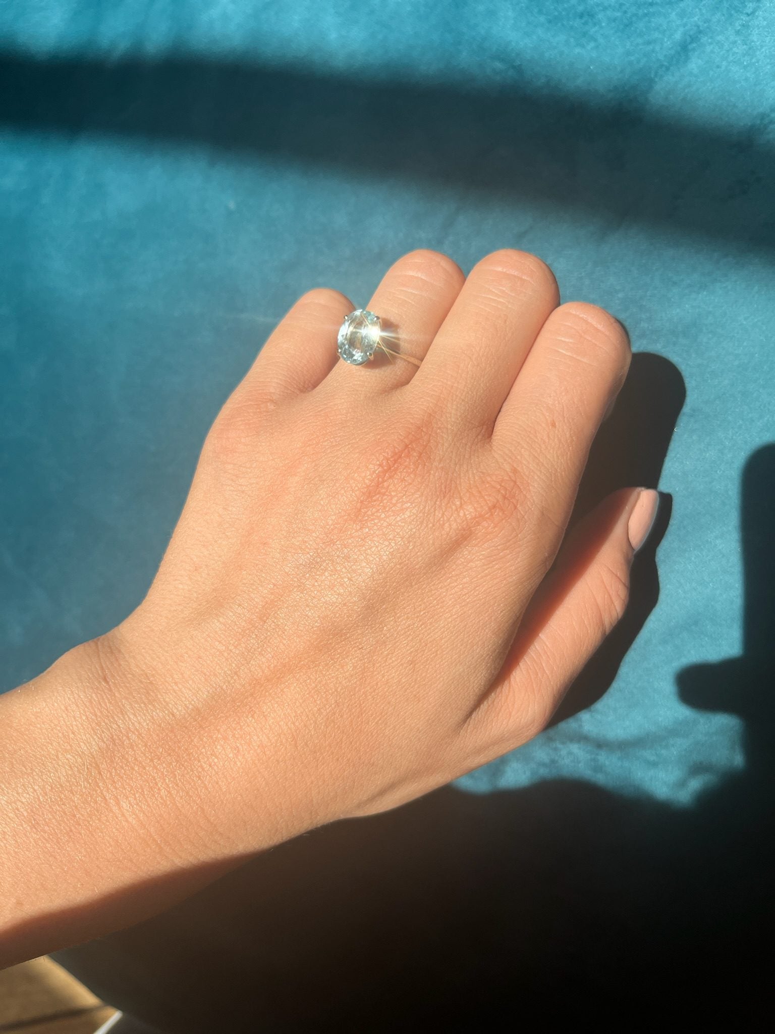 Bague Aigue-Marine vintage &quot;Céleste&quot;