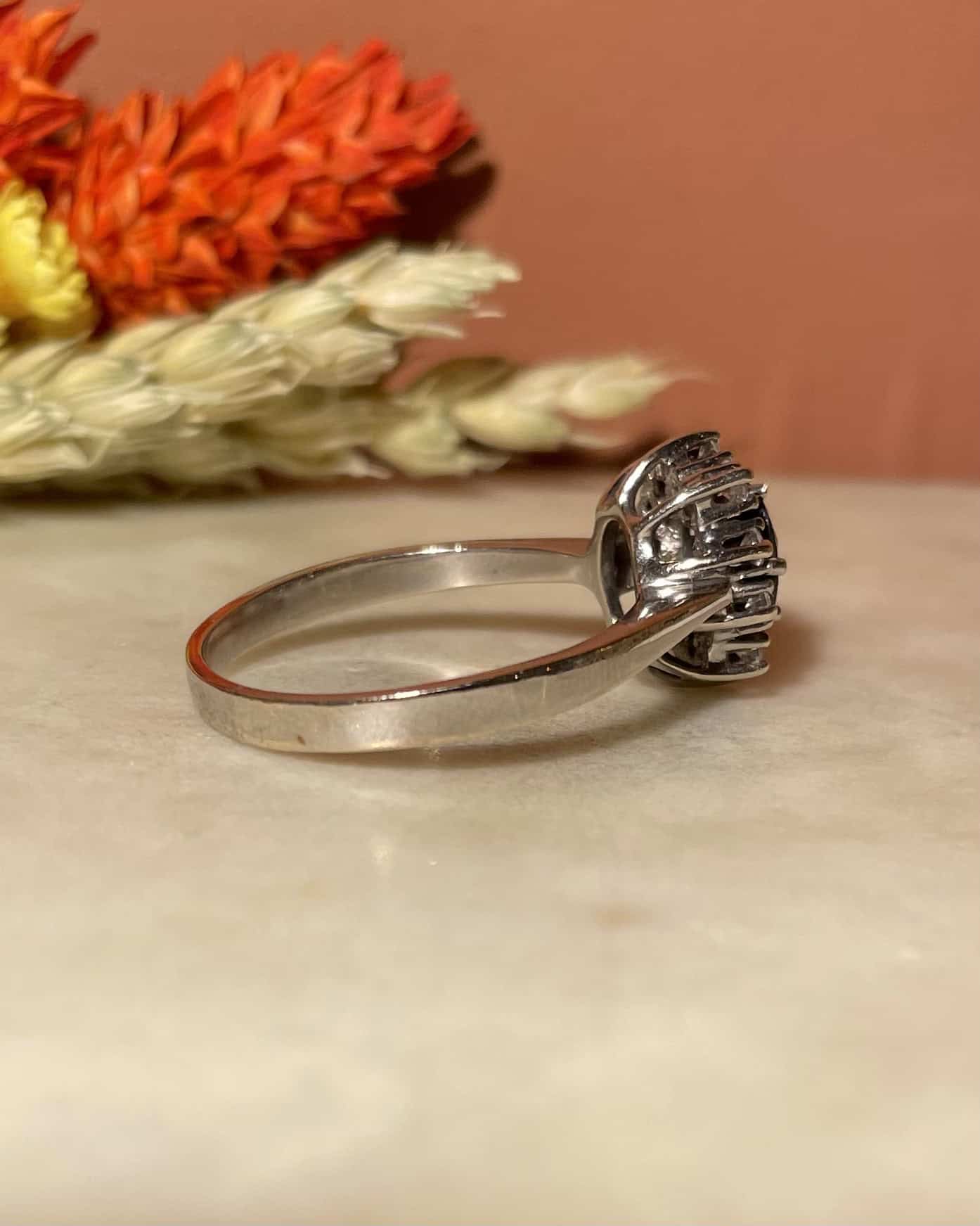 "Florinda" Sapphire &amp;amp; Diamond Daisy Ring