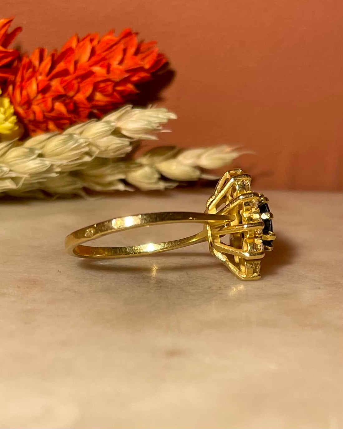 Bague Marguerite Saphir &amp; Diamants &quot;Solena&quot;
