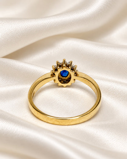 Bague Marguerite Saphir &amp; Diamants "Nina"