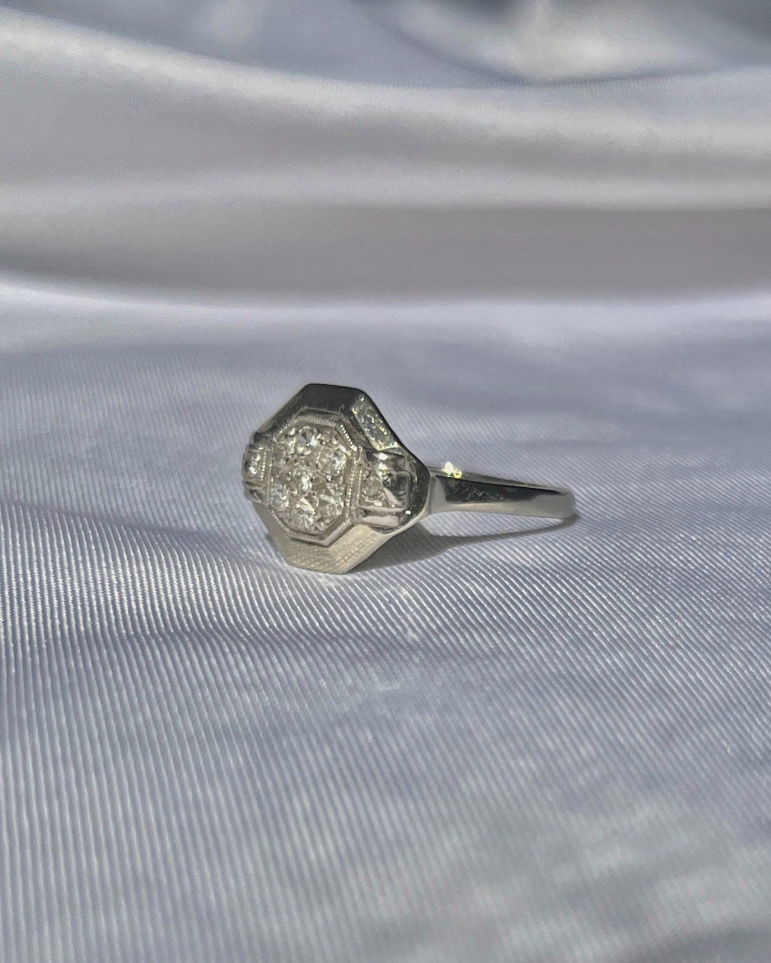 Bague Art-déco diamants &quot;Muriel&quot;