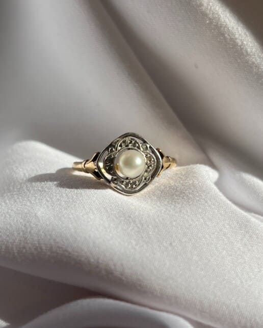 Bague Art-déco fleur &quot;Ornella&quot;
