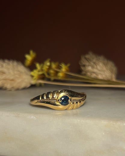 Bague Jonc vintage Saphir &quot;Célia&quot;