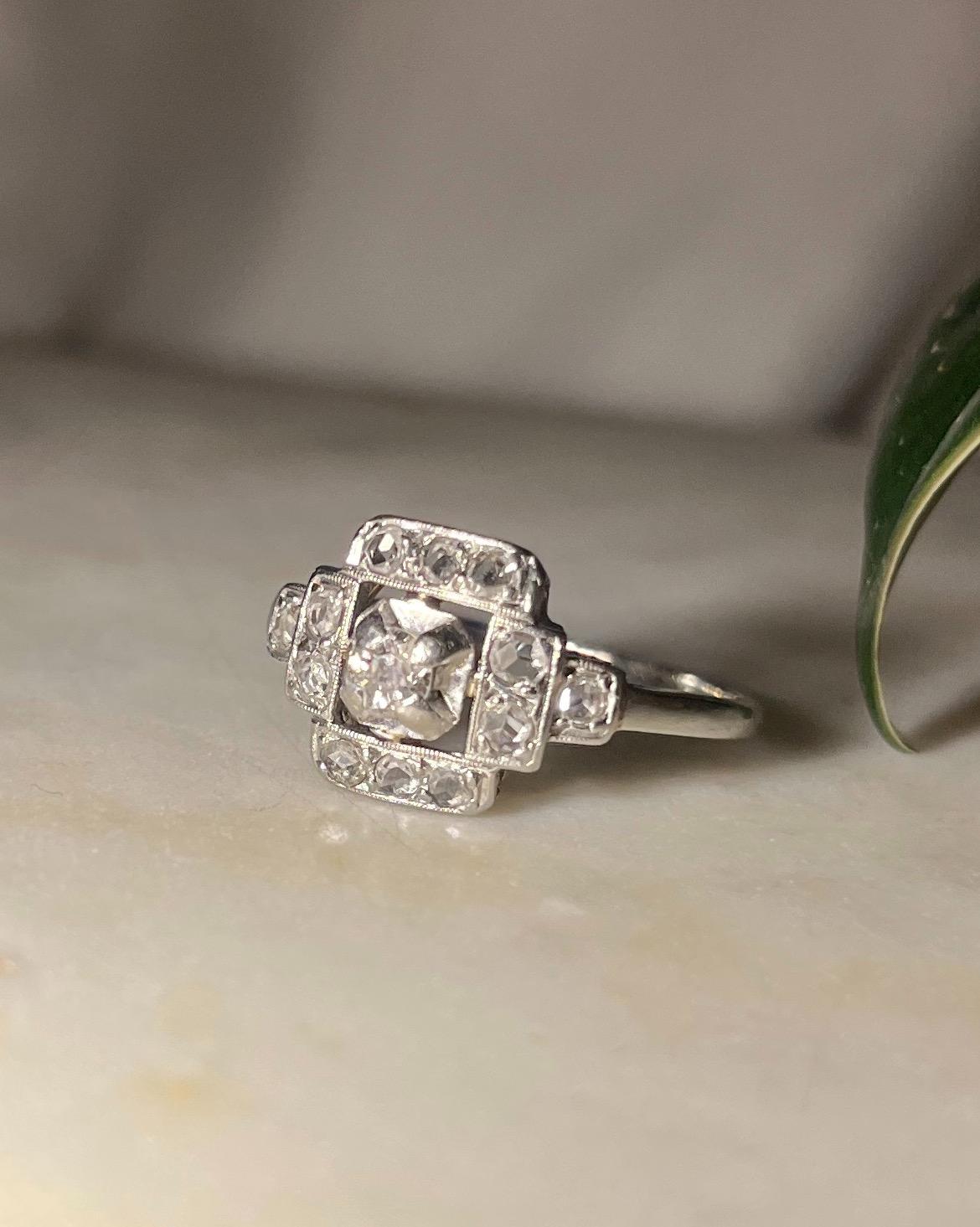Anillo de diamantes Art Déco "Géraldine"