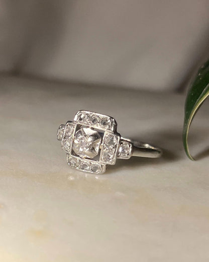 Bague art déco diamants &quot;Géraldine&quot;