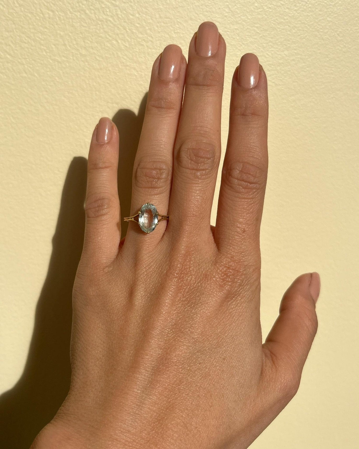 Bague Aigue-Marine vintage &quot;Leora&quot;