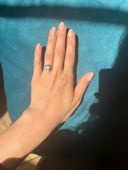 Bague Aigue-Marine vintage &quot;Céleste&quot;