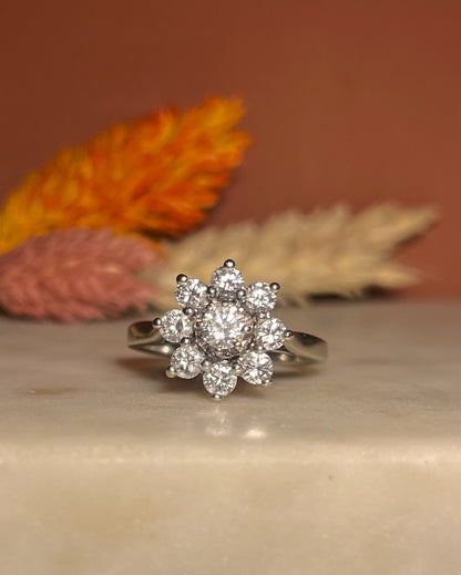 Bague marguerite Diamants 1 carat &quot;Nouna&quot;