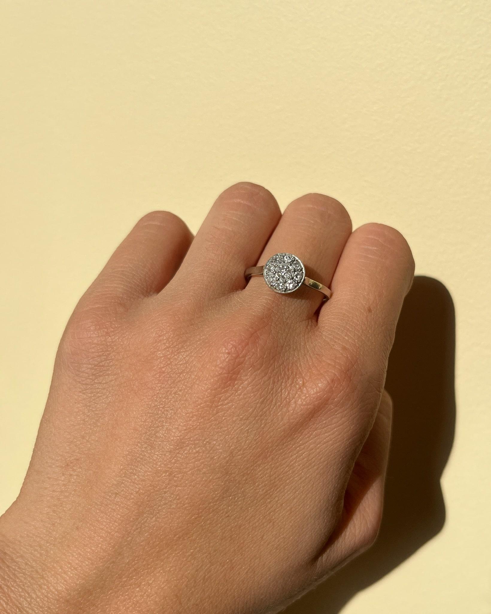 Bague Art-déco diamants &quot;Aéna&quot;