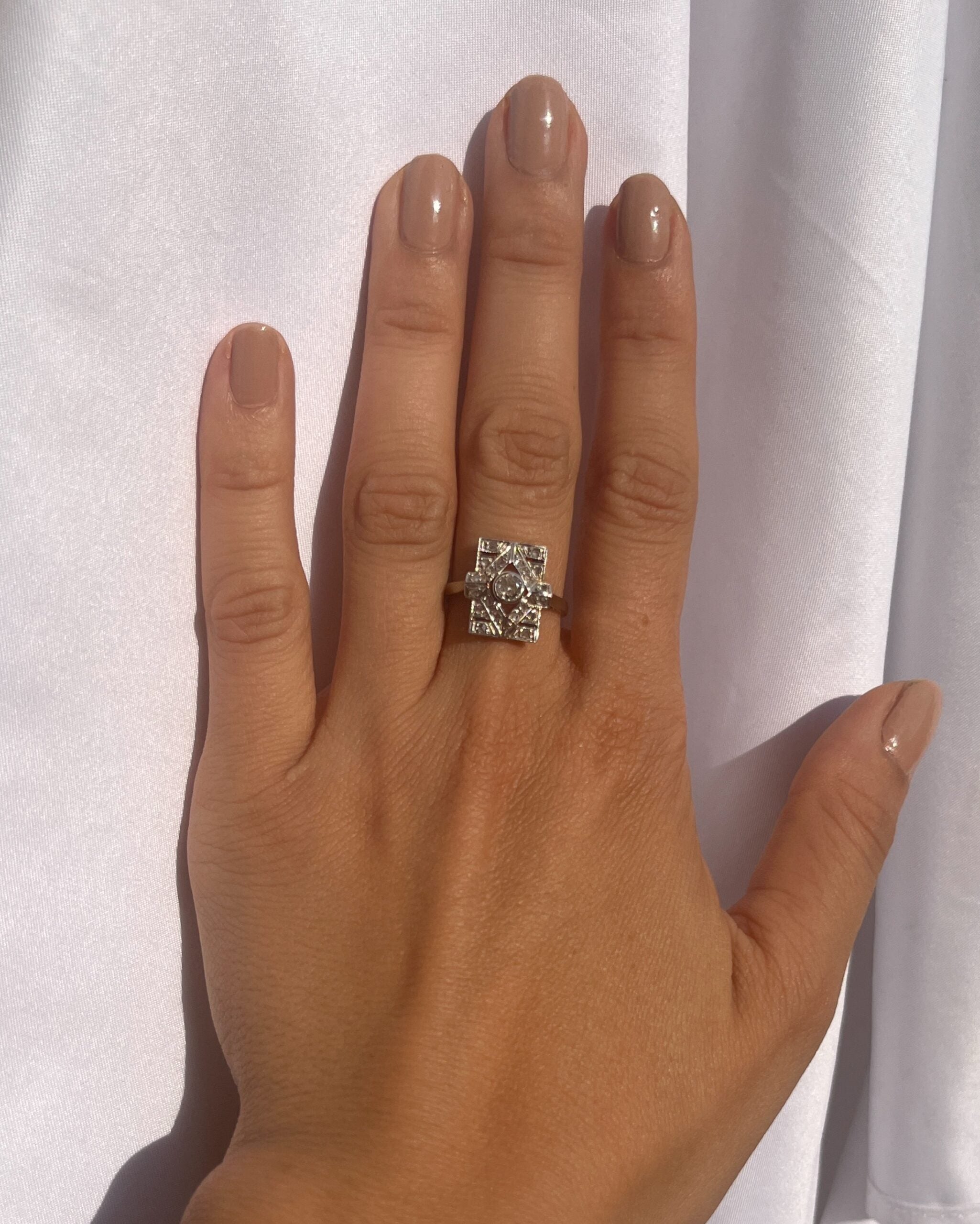 Bague Art-Déco Diamants "Isia"
