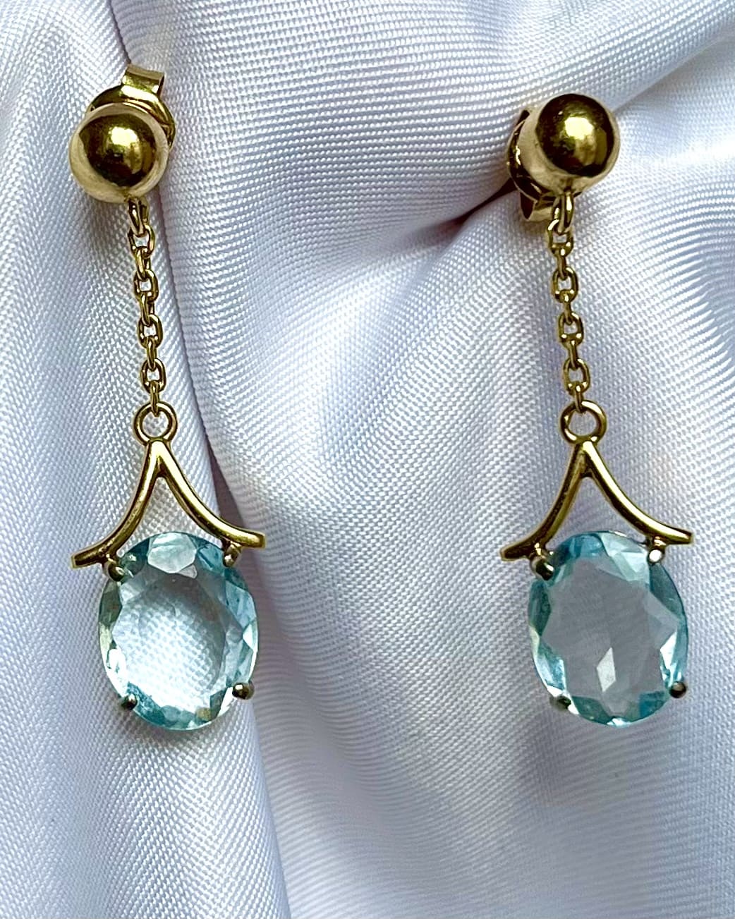 Boucles Aigue Marine &quot;Calypso&quot;