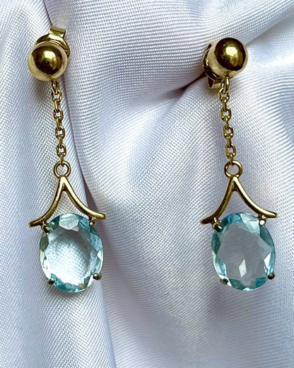Boucles Aigue Marine &quot;Calypso&quot;