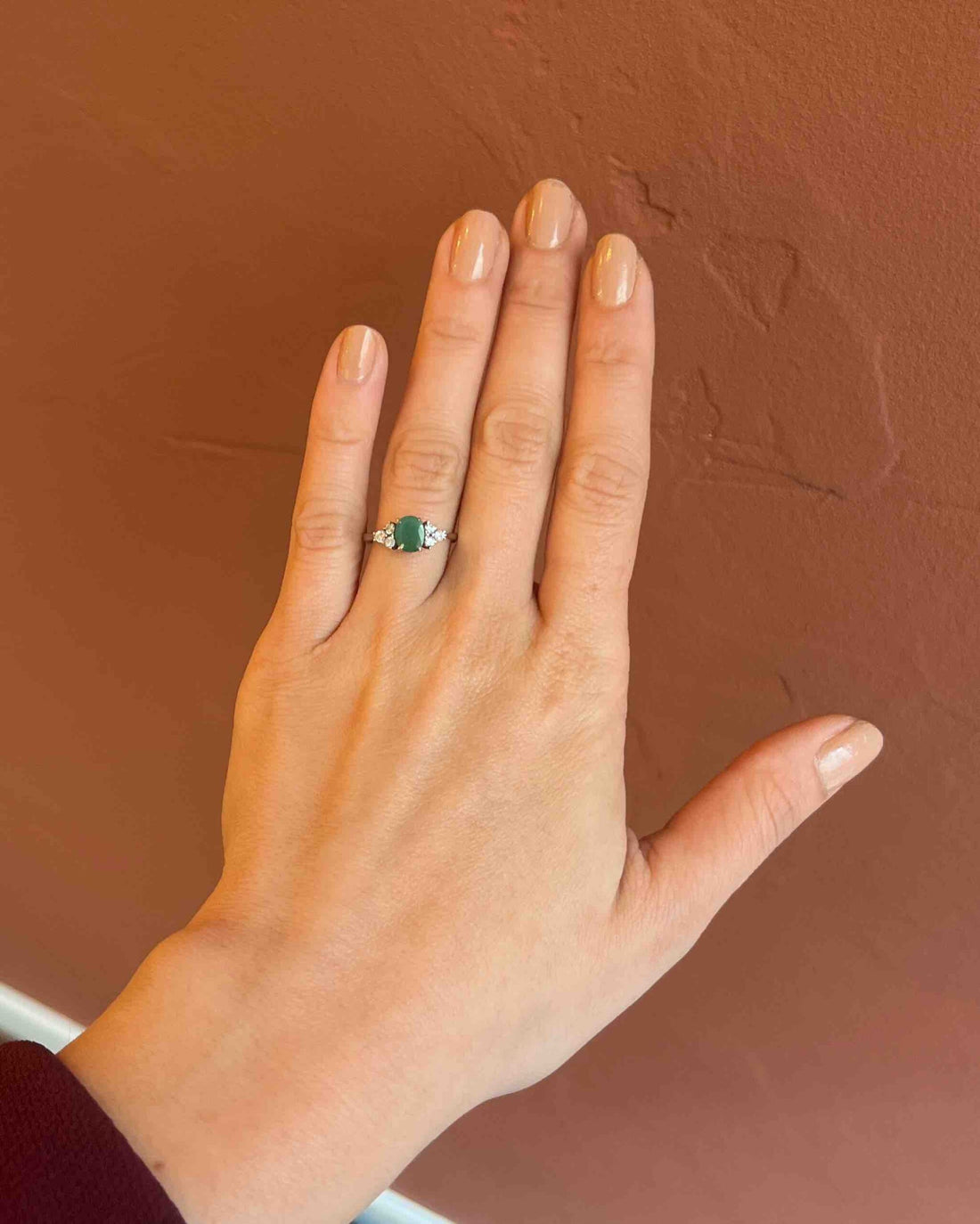 Bague trilogie Émeraude et diamants "Blaire"