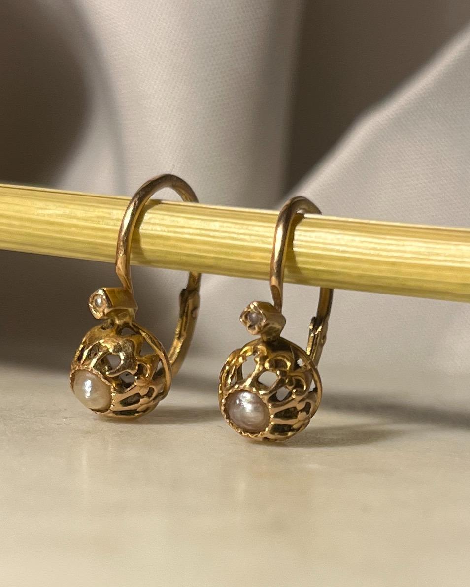 Dormeuses Or &amp; Perles &quot;Alba&quot;