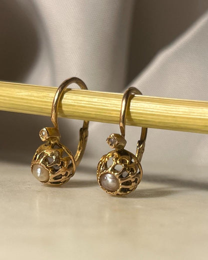 Dormeuses Or &amp; Perles &quot;Alba&quot;