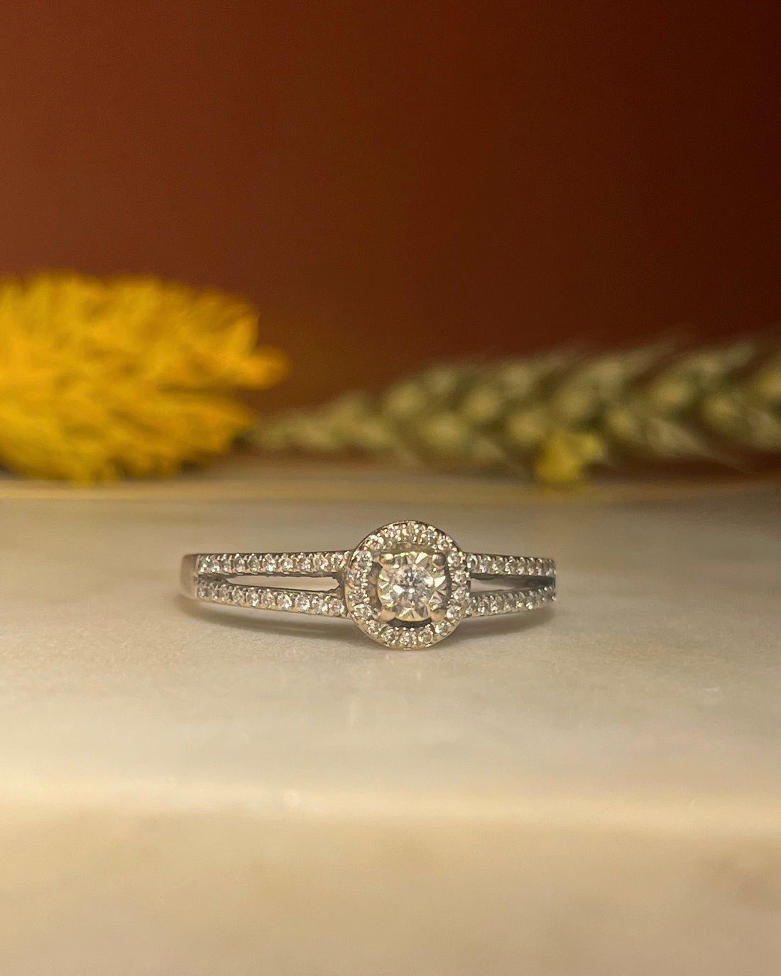 Bague style Art-déco 58 Diamants &quot;Kinsy&quot;
