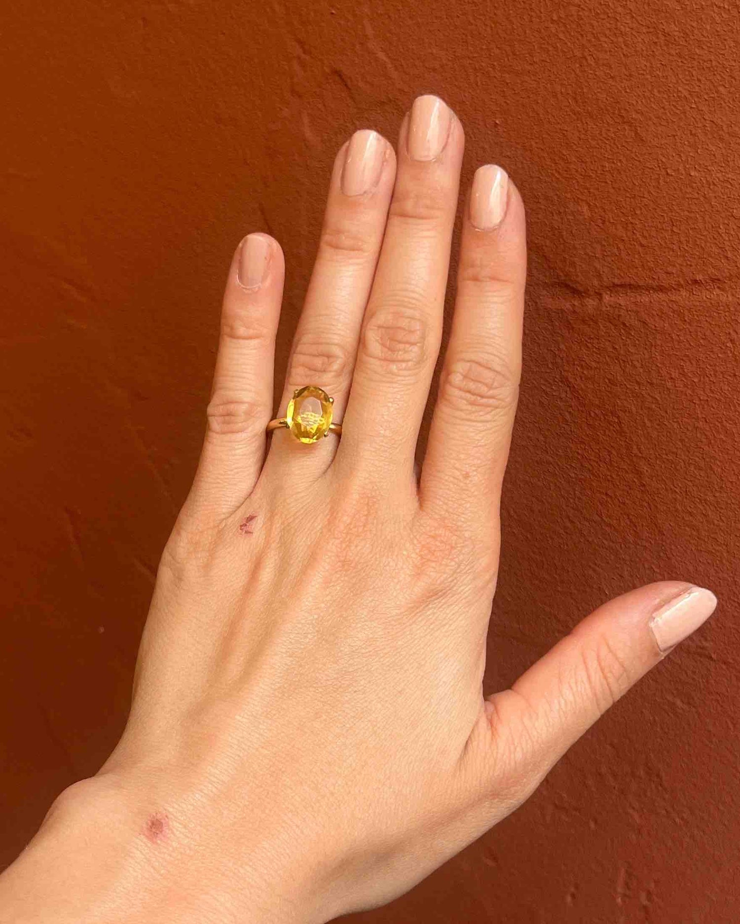 Bague vintage citrine &quot;Dylaria&quot;