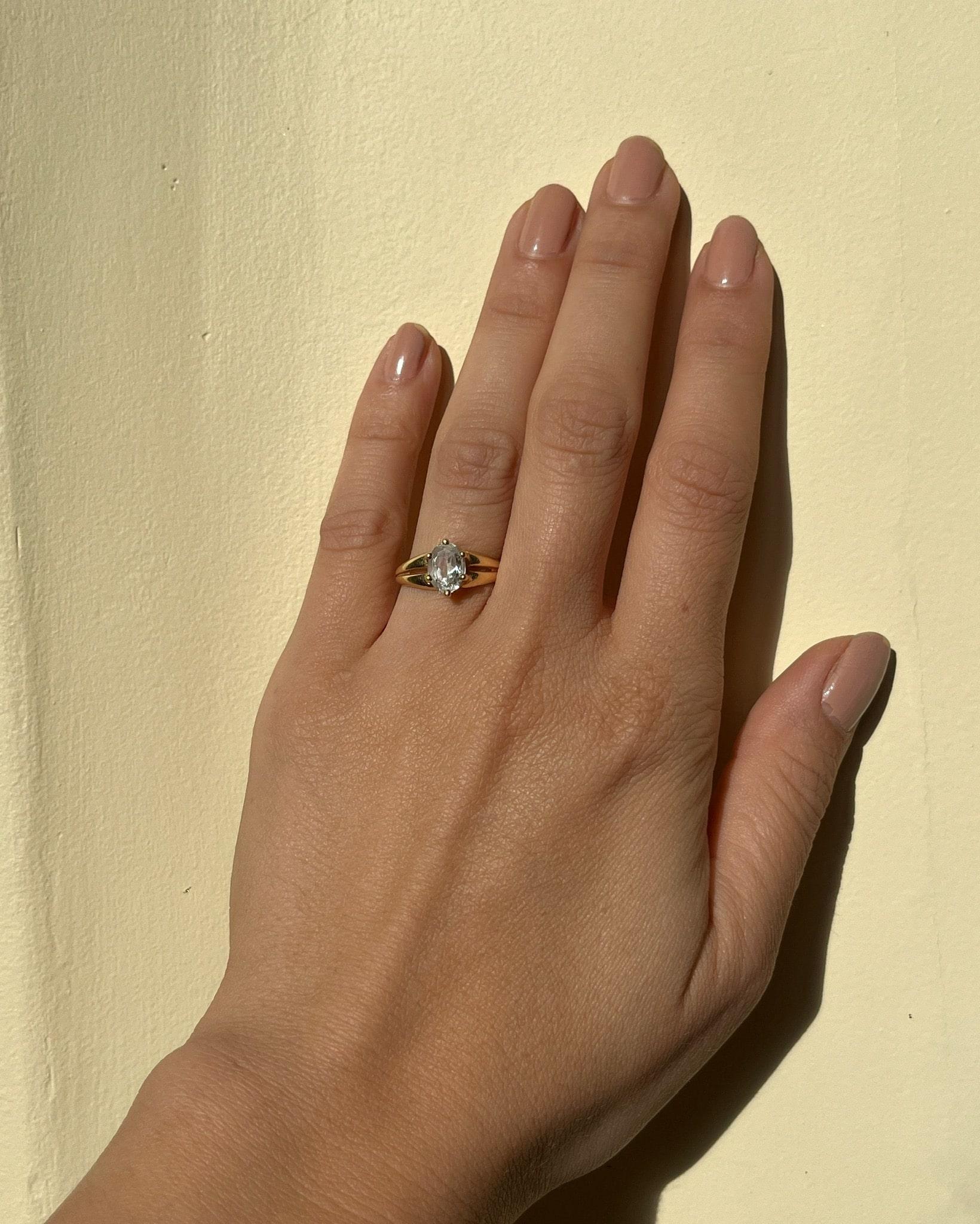 Bague Aigue-Marine vintage "Elyn"