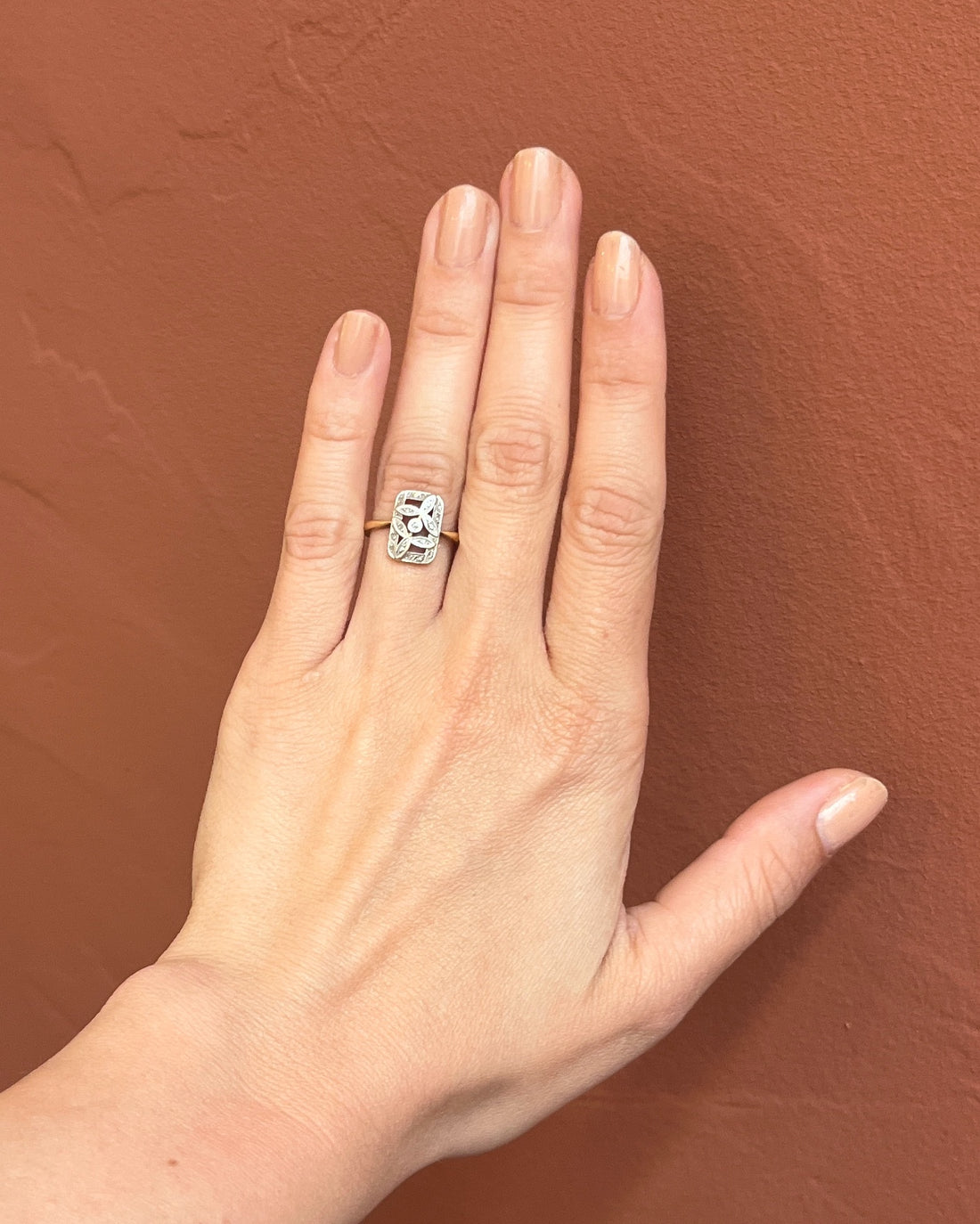 Bague vintage Art-déco Diamants &quot;Amy&quot;