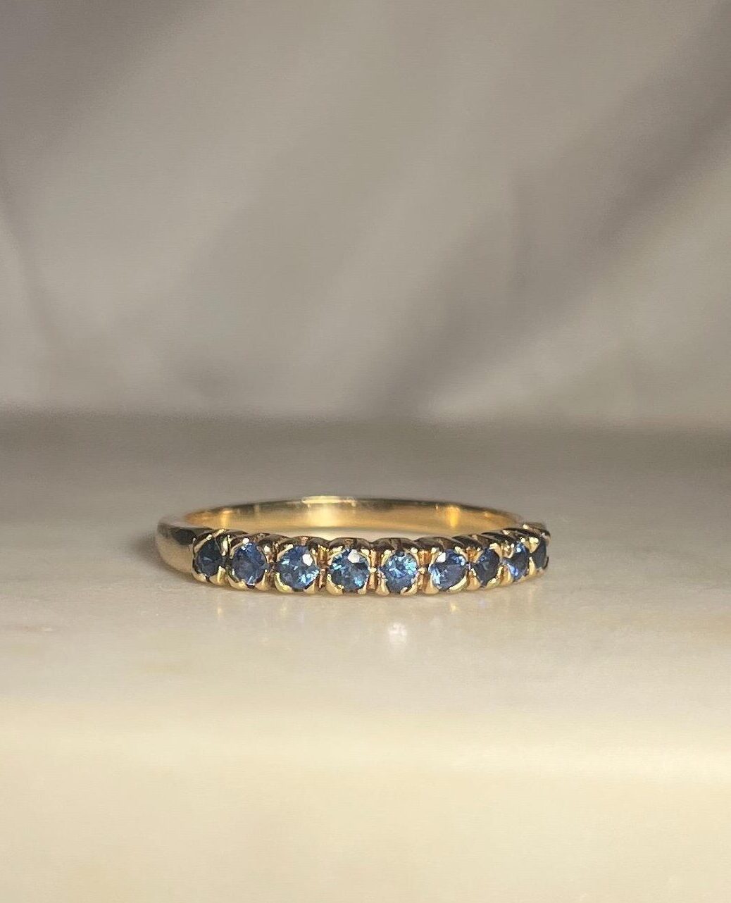 "Mélina" Sapphire Half Wedding Band