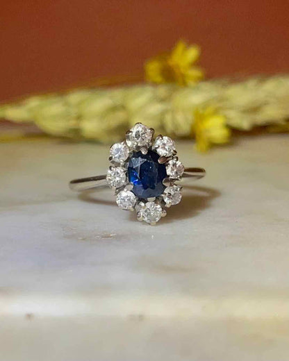 Bague Marguerite Saphir &amp; Diamants &quot;Alaïa&quot;