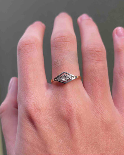 Bague Art-déco Diamant &quot;Albertine&quot;