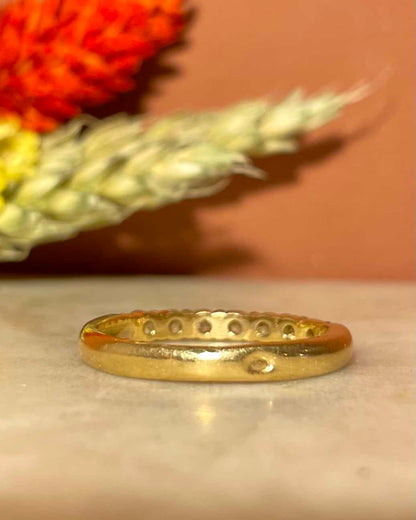 Demi-Alliance vintage 7 Diamants &quot;Edmée&quot;