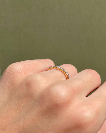 Demi-Alliance vintage 7 Diamants &quot;Edmée&quot;