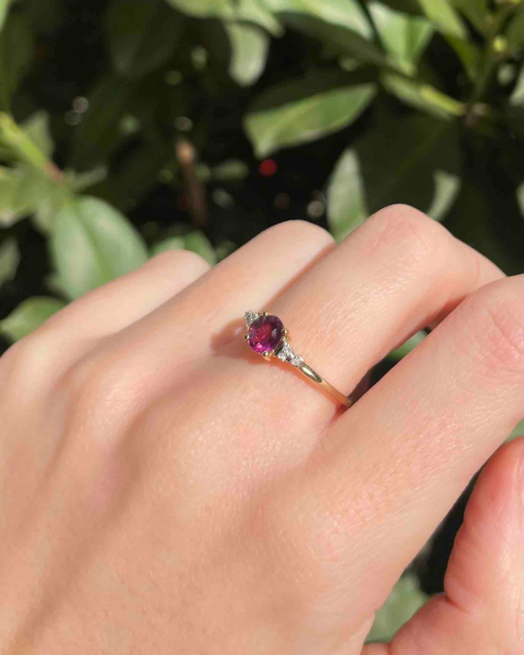 Bague Trilogie Améthyste &amp; Diamants "Romane"