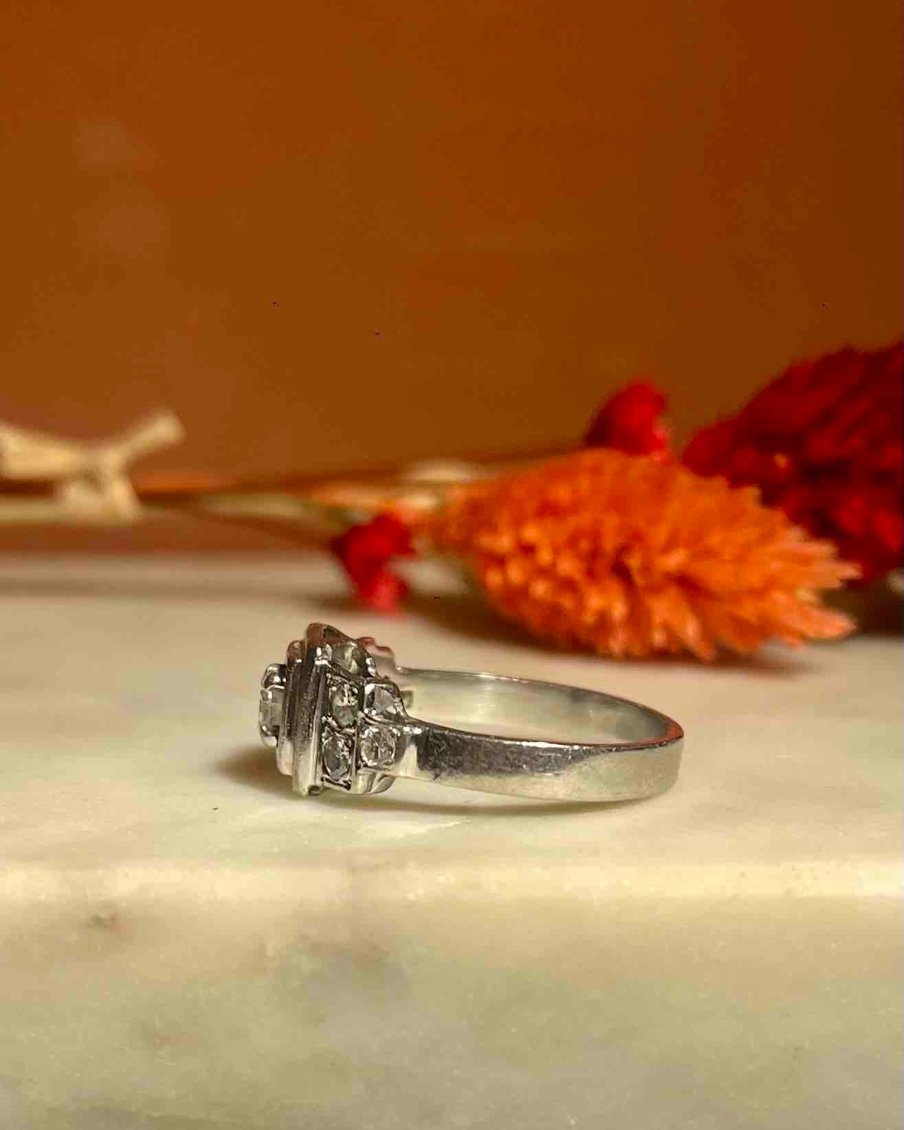 Bague Art-déco Diamants "Aslinaz" - Elliade Paris