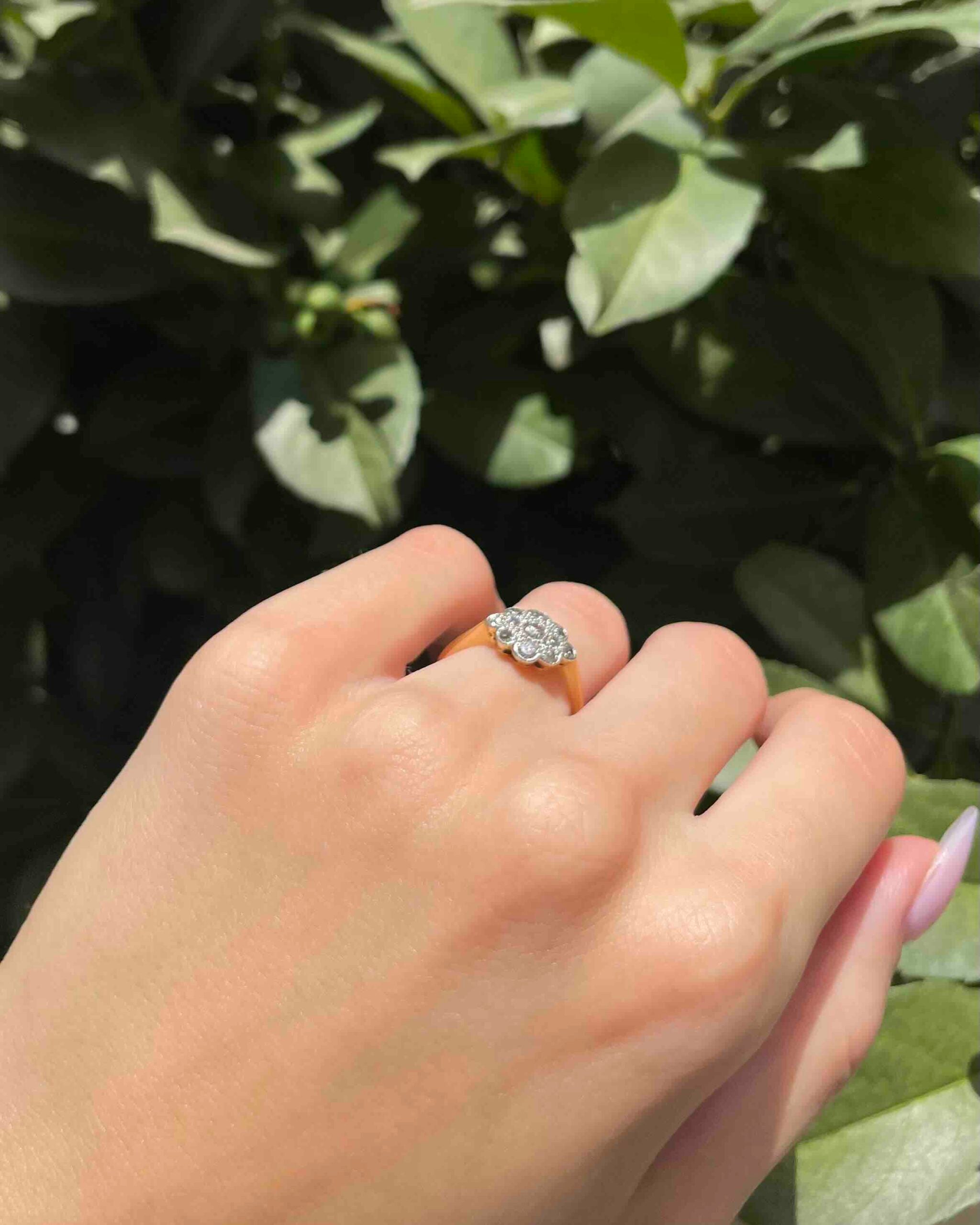 Bague Art-déco 11 Diamants 0.50 carat "Dorine" - Elliade Paris