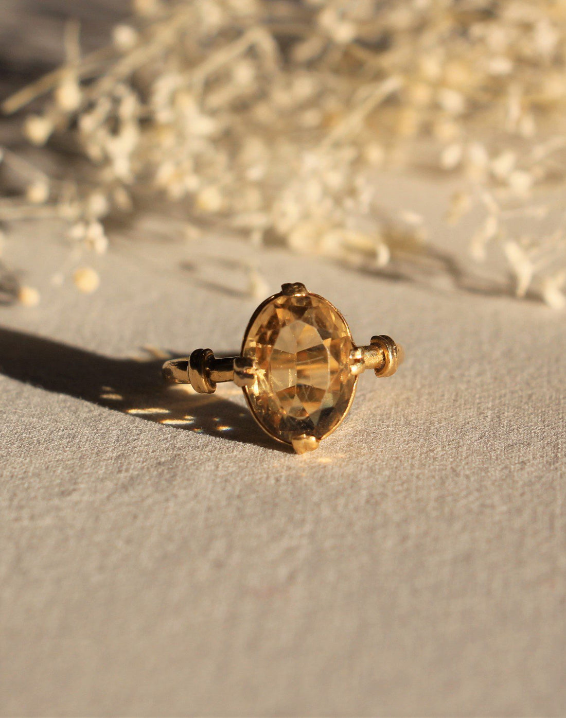 bague vintage citrine