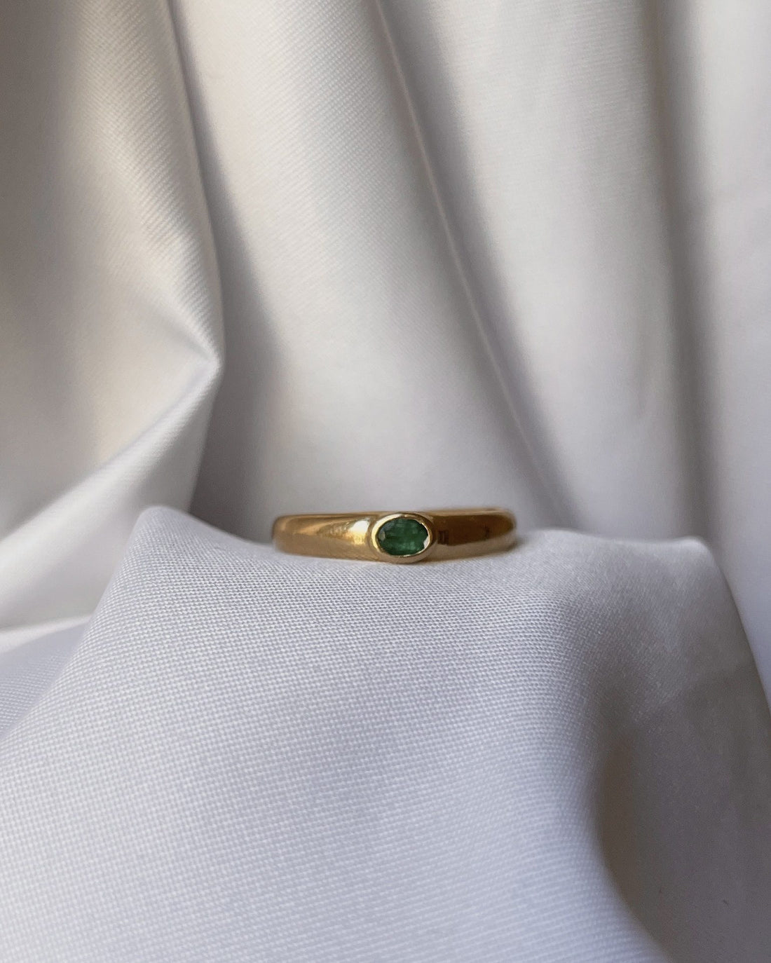 Bague Vintage Jonc émeraude &quot;Teri&quot;