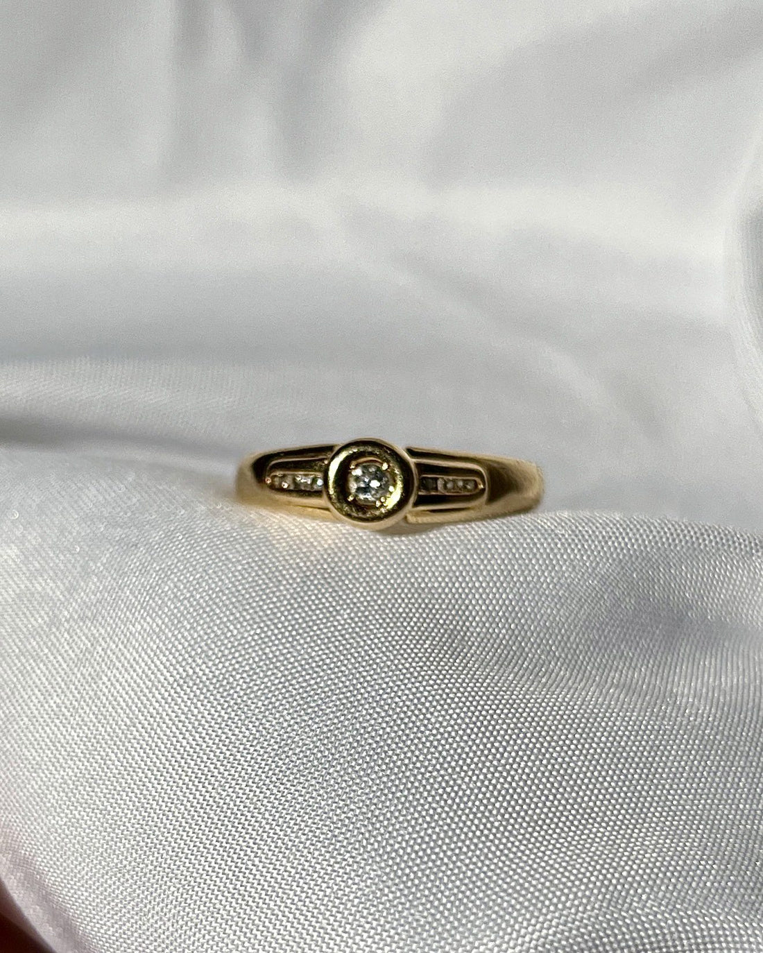 Bague jonc or &amp; diamants &quot;Aurélia&quot;