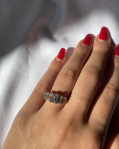 Bague Rivière Aigue-Marine &quot;Manuella&quot;
