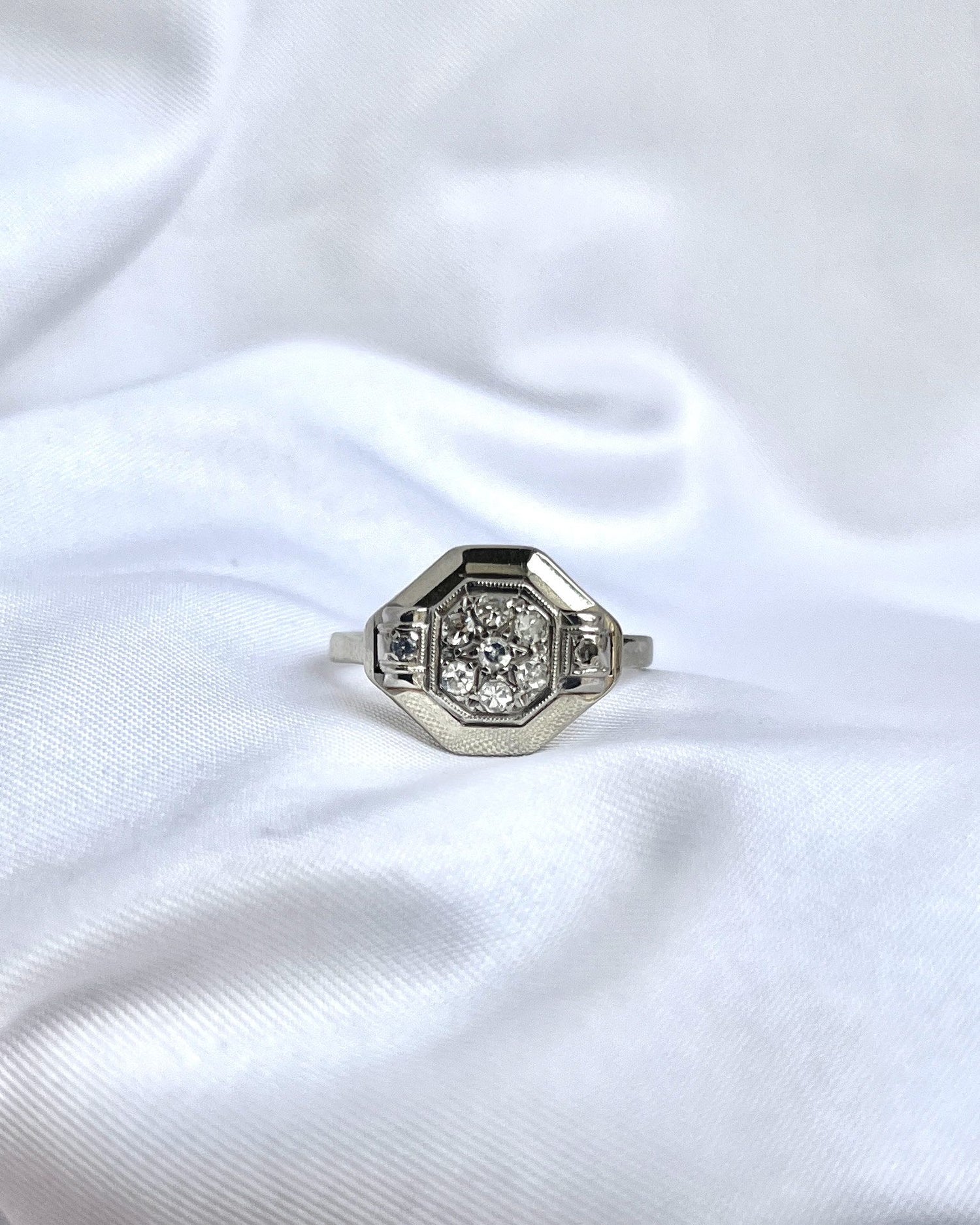 Bague Art-déco diamants &quot;Muriel&quot;
