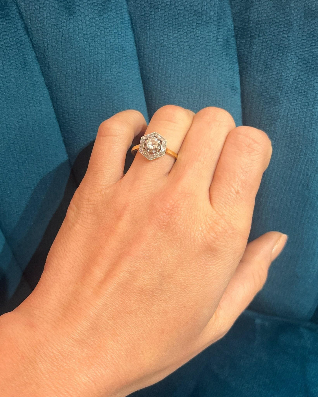Bague Art-déco diamants &quot;Solina&quot;
