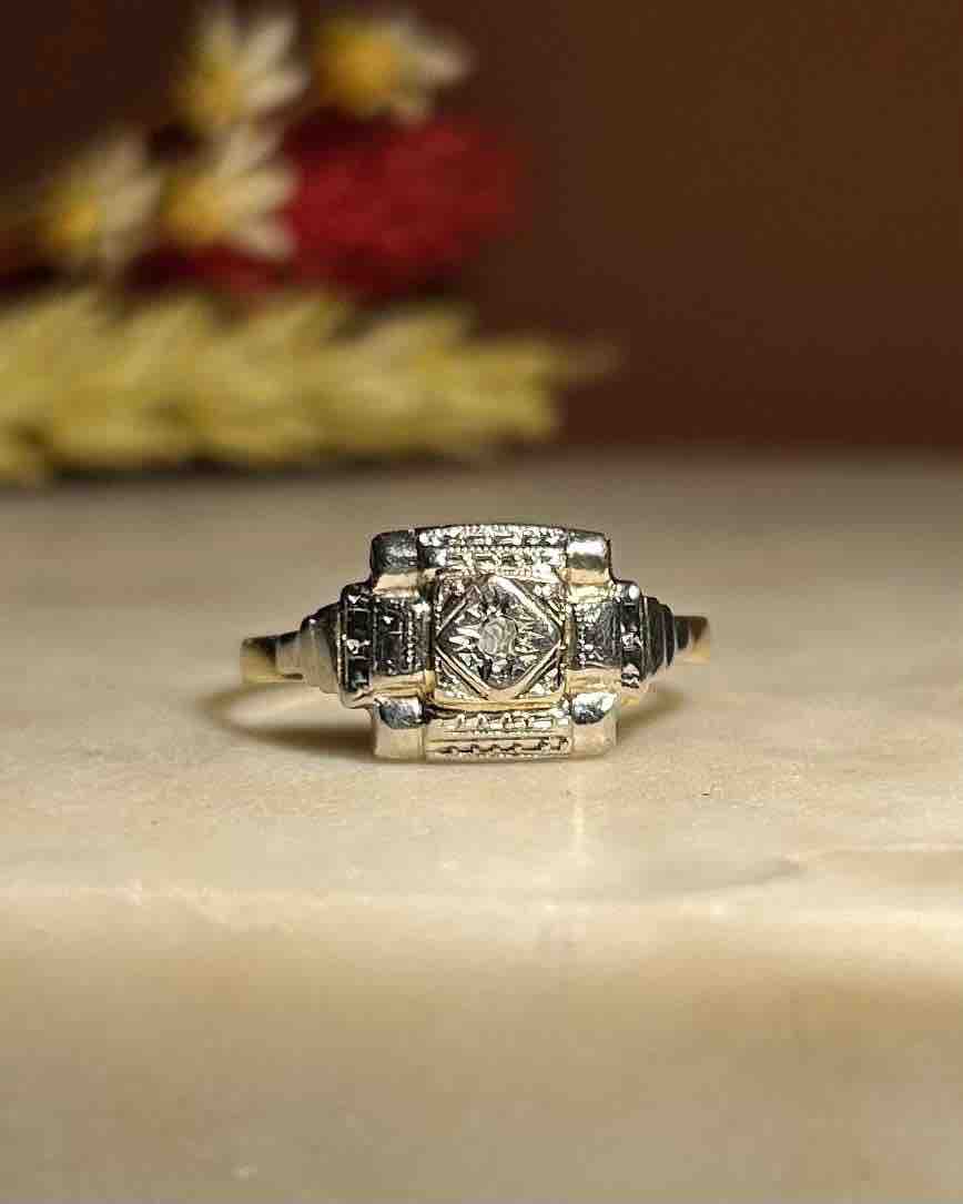 Bague Art-déco Diamant "Oumaïma"