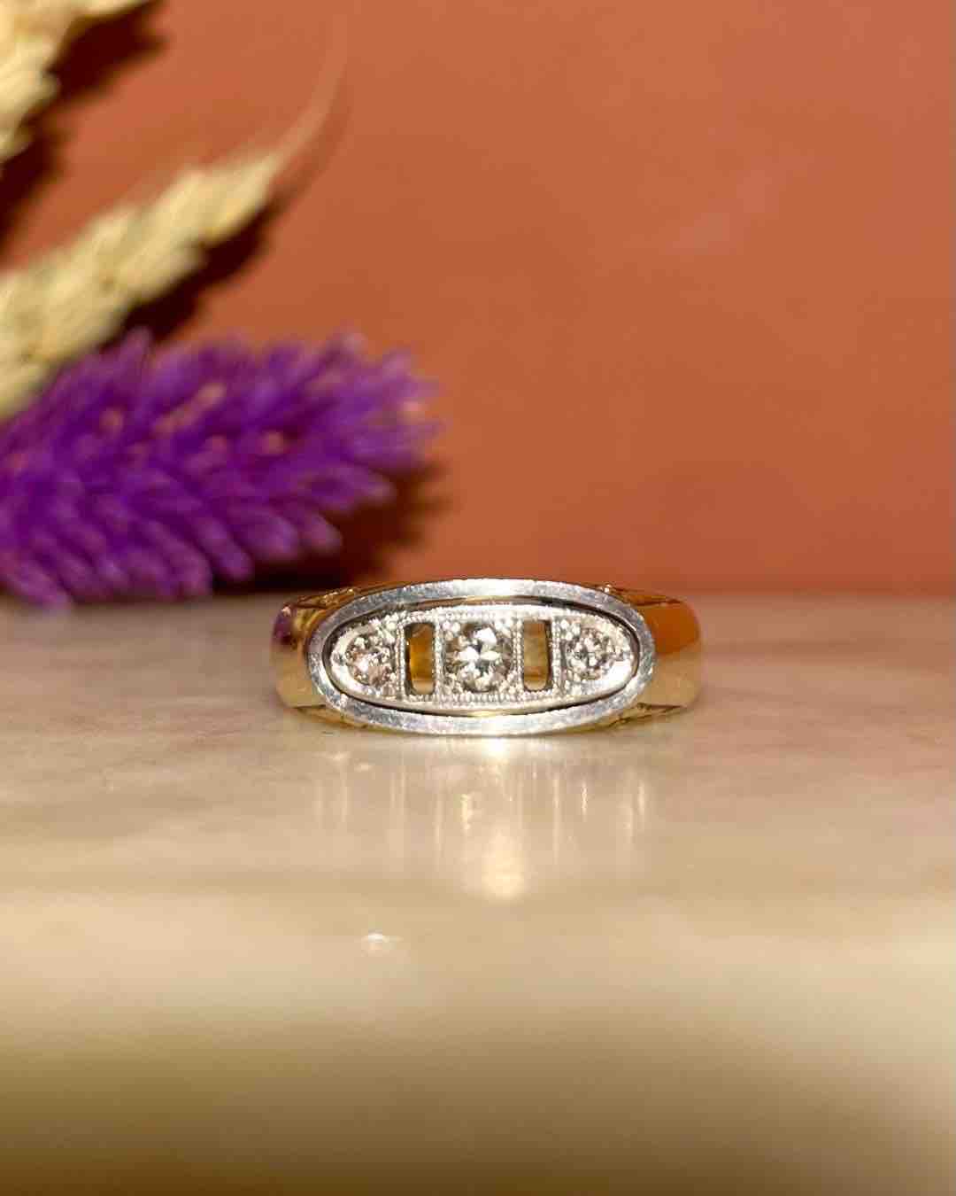 Bague Art-déco Diamants &quot;Annaëlle&quot;
