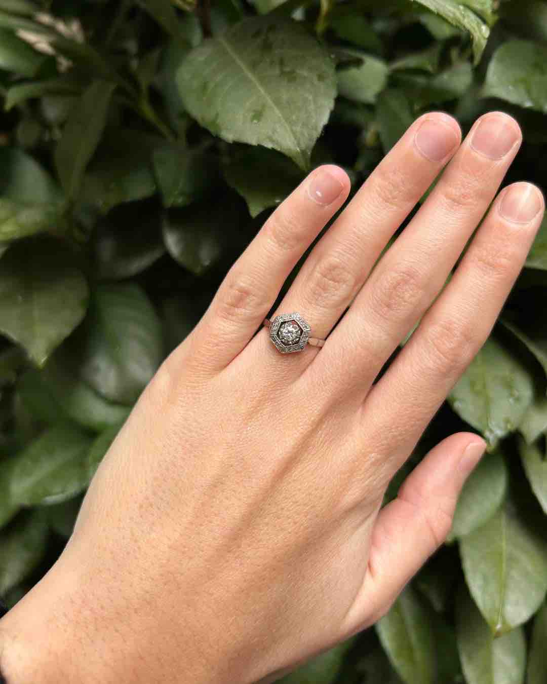 Bague Art-déco Diamants &quot;Carmen&quot;