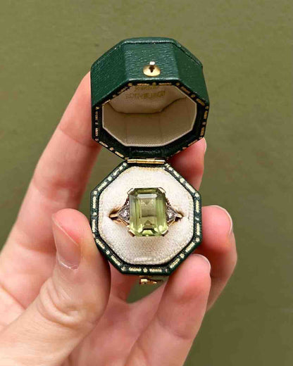 Bague Cocktail Prasiolite 5 Carats &amp; Diamants &quot;Soline&quot;
