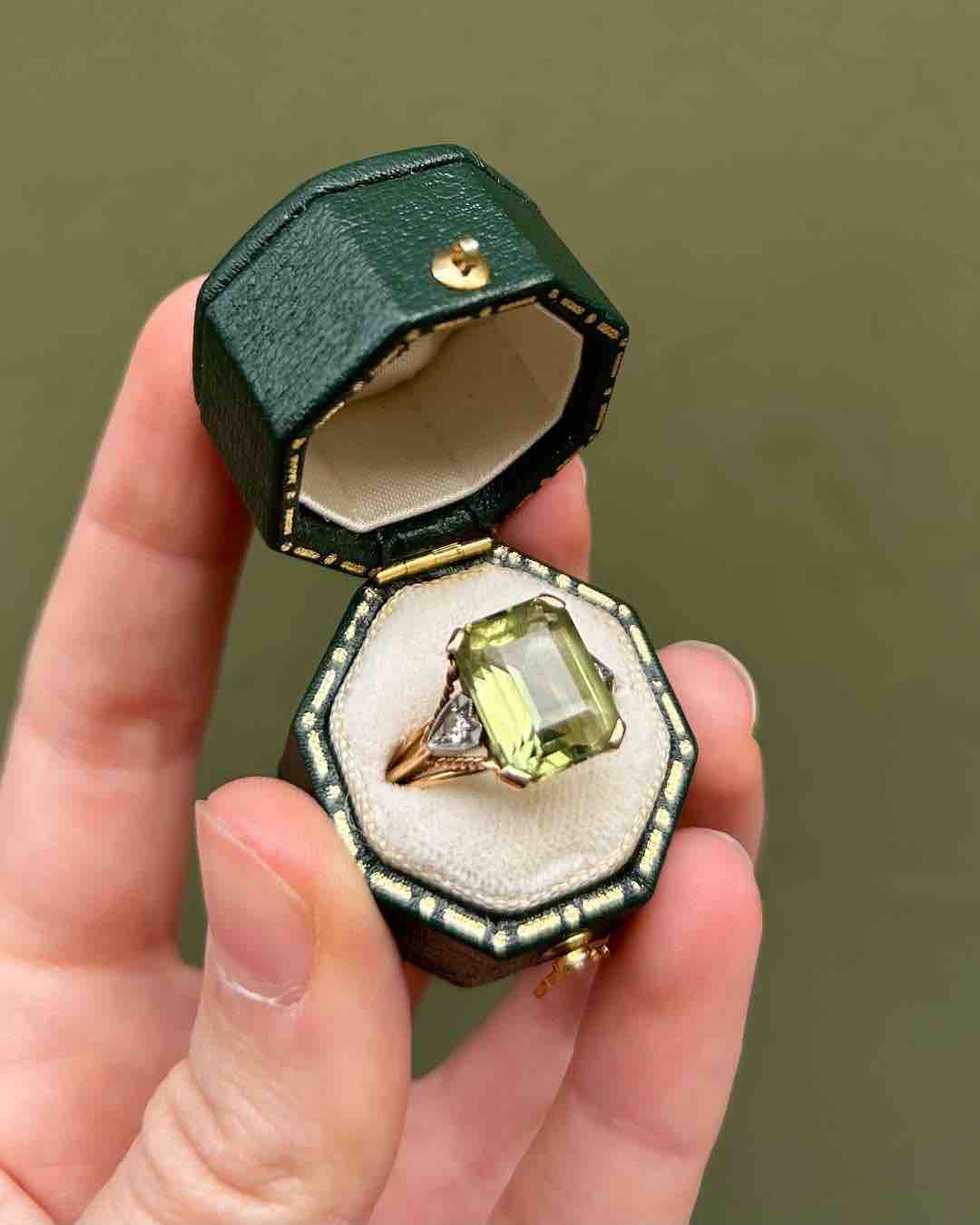 Bague Cocktail Prasiolite 5 Carats &amp; Diamants &quot;Soline&quot;