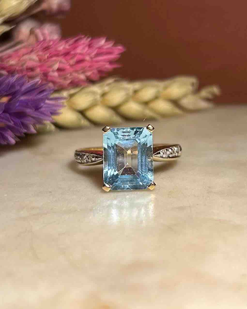 Bague Cocktail Topaze 3.75 carats &amp; Diamants &quot;Aristide&quot;
