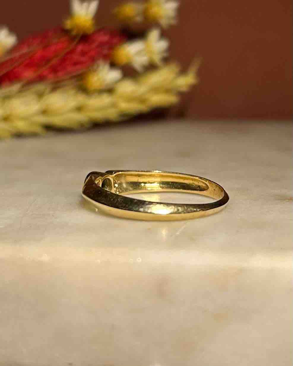Bague Jonc Emeraude &amp; Diamants &quot;Elina&quot;