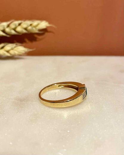 Bague Jonc Émeraude &amp; Diamants &quot;Mailou&quot;