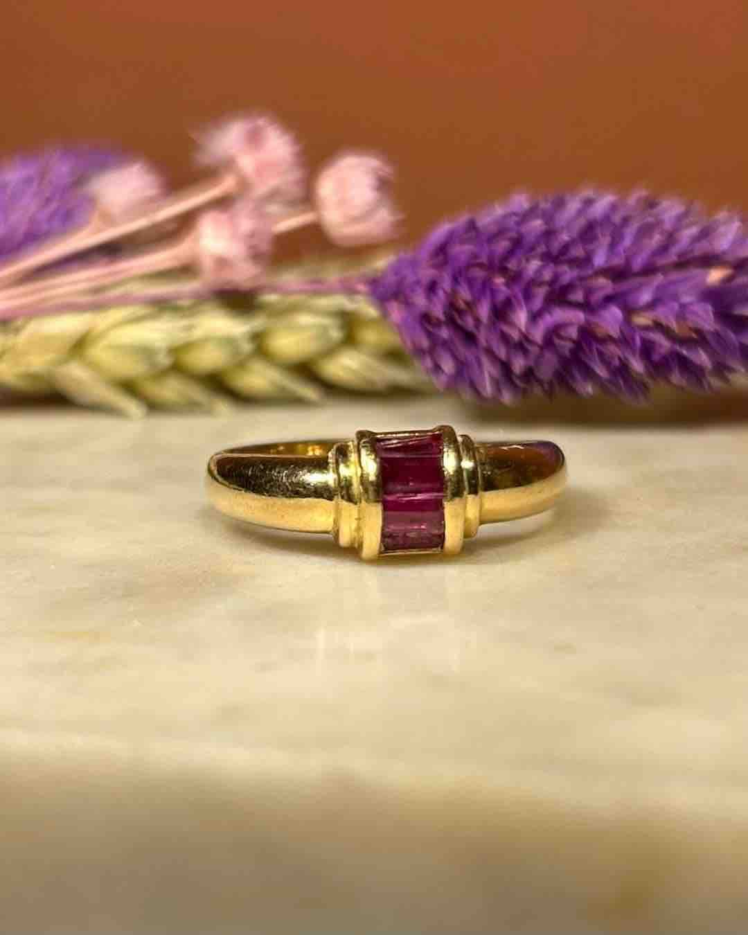 Bague Jonc Rubis "Adria"