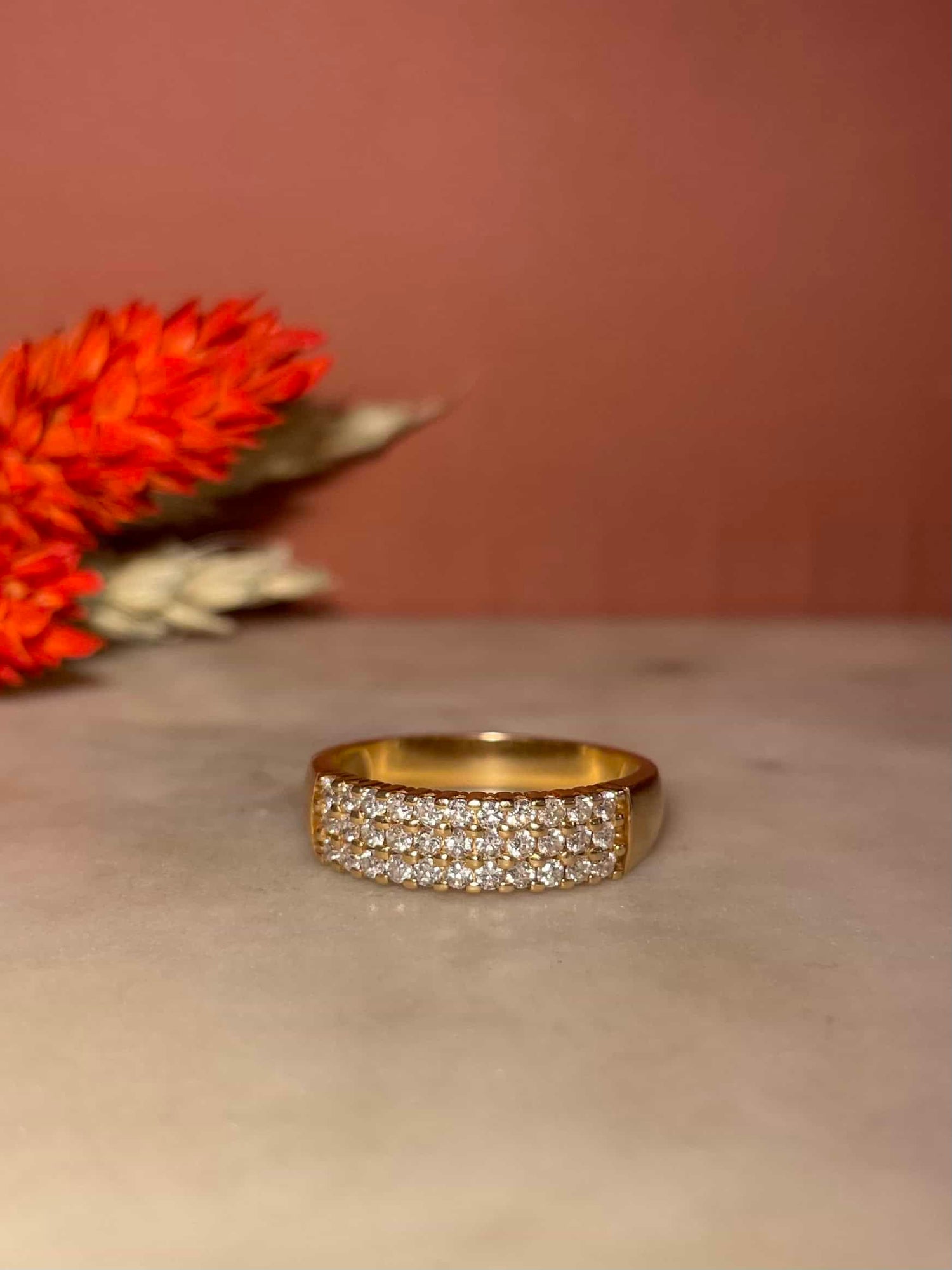 &quot;Luce&quot; 33 Diamond River Ring