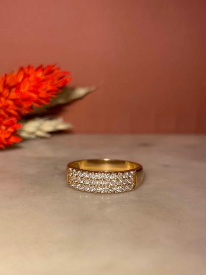 &quot;Luce&quot; 33 Diamond River Ring