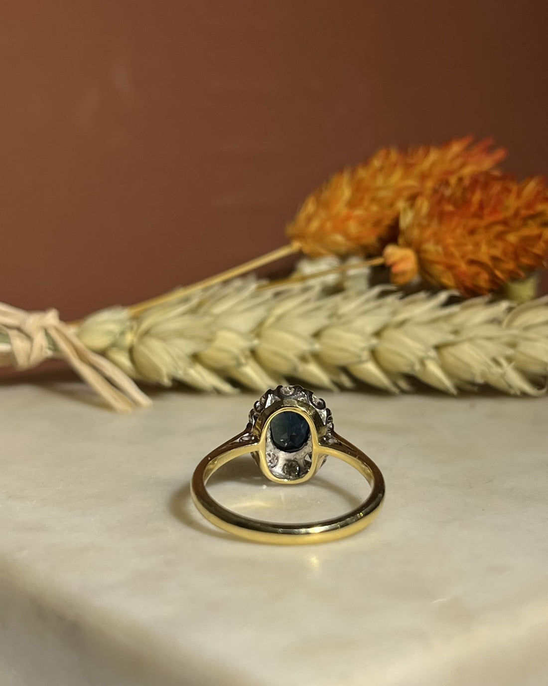 Bague Marguerite Saphir &amp; Diamants &quot;Abriel&quot;