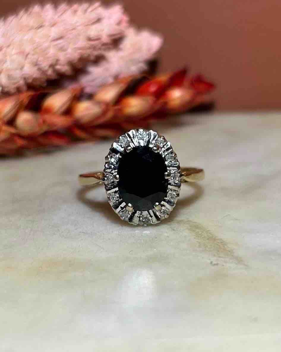 "Elysha" 2.50 Carat Sapphire &amp;amp; Diamond Daisy Ring